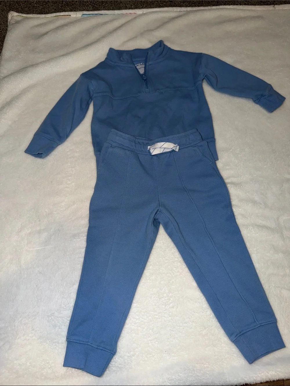 Cat & Jack Blue Pullover Quarter-Zip and Jogger Set